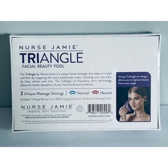 Nurse Jamie TriAngle Face Massager Facial Beauty Tool Purple New In Box - Picture 2 of 2